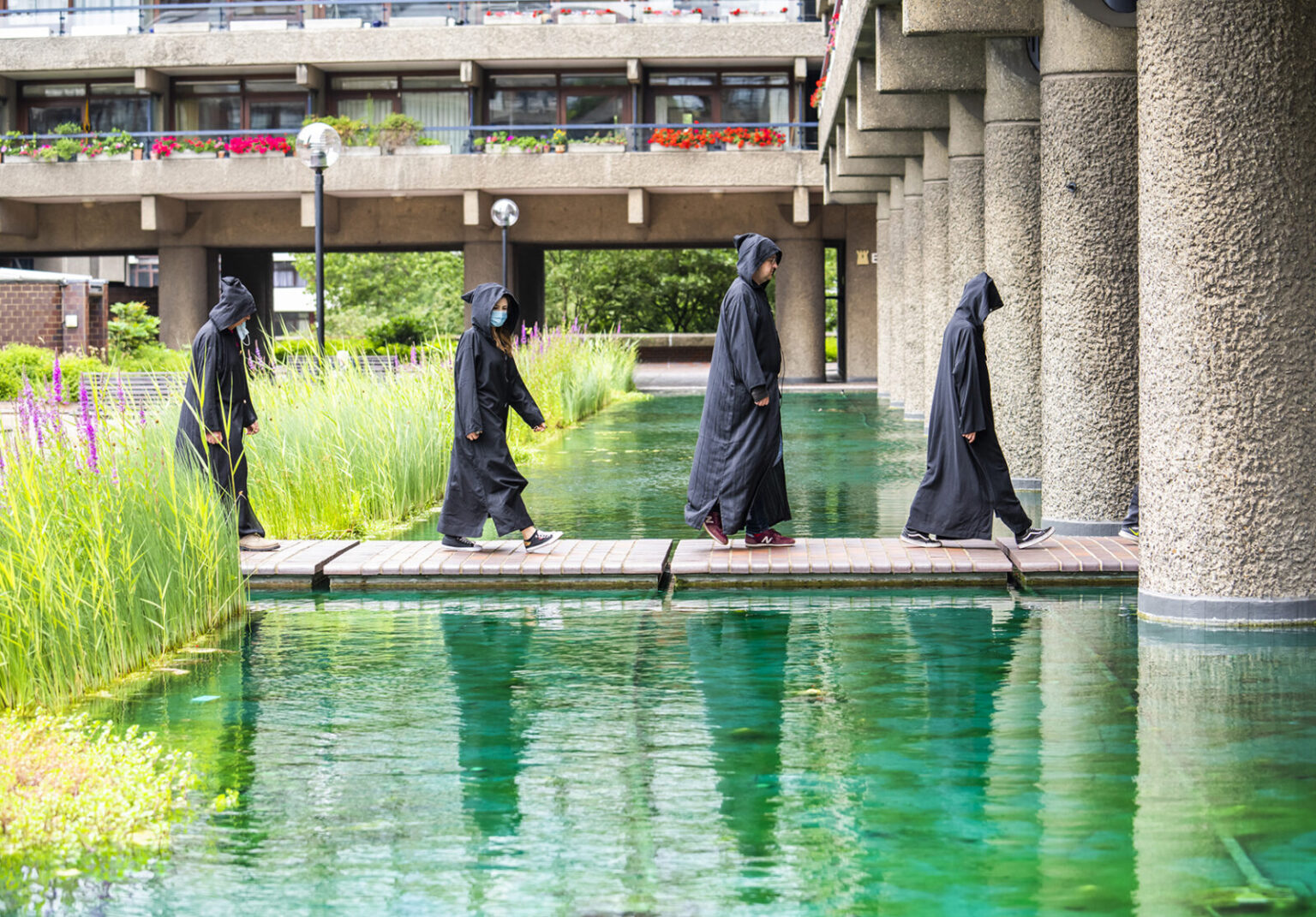 A perfomance of Cascando by Samuel Beckett, an outdoor experience set around The Barbican Centre, London. A Pan Pan Theatre production. Directed by Gavin Quinn (Opening 07-07-2021) ©Tristram Kenton 07-21 (3 Raveley Street, LONDON NW5 2HX TEL 0207 267 5550 Mob 07973 617 355)email: tristram@tristramkenton.com