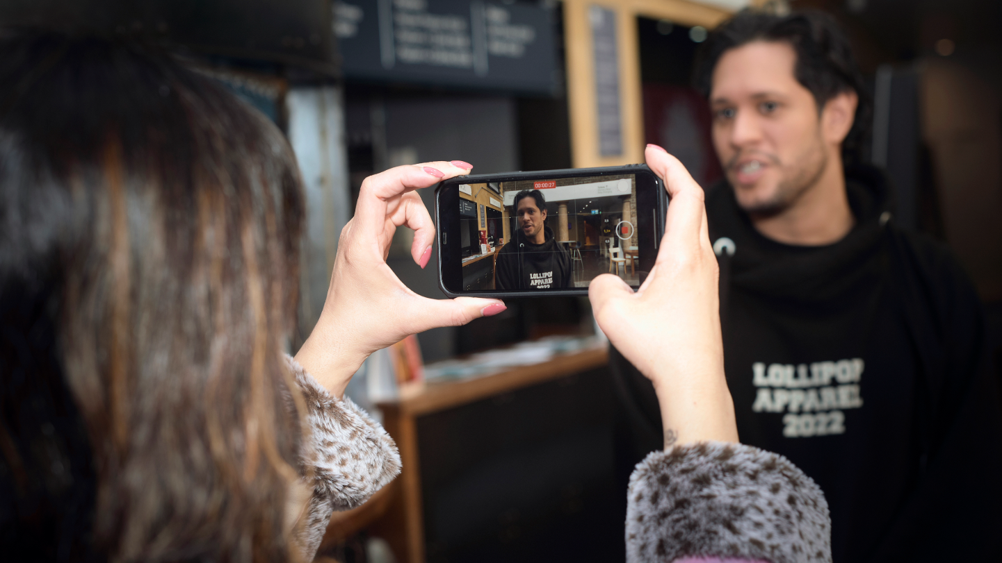 Filming on Phone (1)