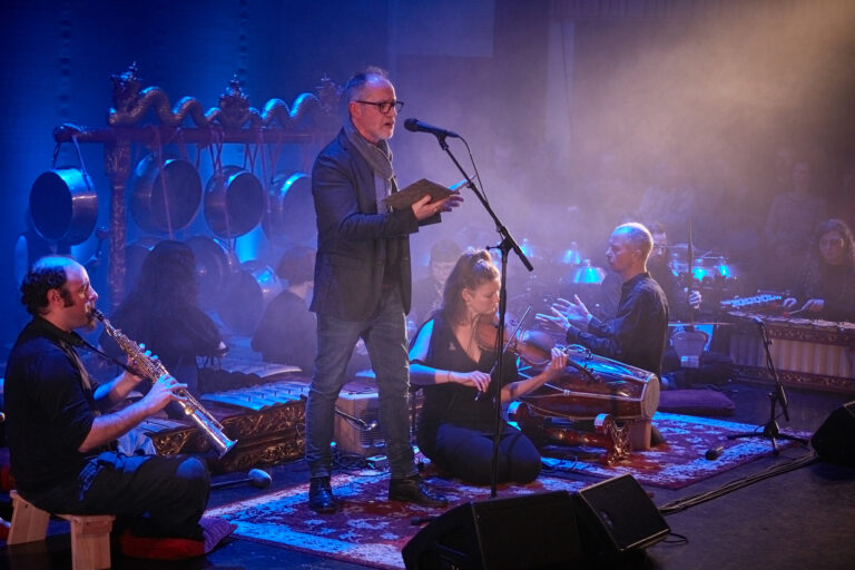 Nick Roth_Iarla ÓLionáird_Claudia Schwabb_Mel Mercier_Irish Gamelan Orchestra_photo Maurice Gunning